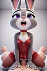 ai_generated disney judy_hopps lingerie negligee officer_judy_hopps sex sexy vaginal_penetration valentine's_day zootopia