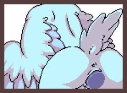 1girls animated animation anthro ass ass_focus avian avian_humanoid blue_body female female_anthro female_focus loop nude nude_female pixel_animation pixel_art princess_and_conquest vaginal vaginal_penetration vaginal_sex