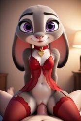 ai_generated disney judy_hopps lingerie negligee officer_judy_hopps sex sexy vaginal_penetration valentine's_day zootopia