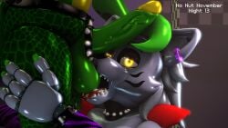 16:9 2025 3d_(artwork) 4_fingers accessory alligator alligatorid animatronic anthro ball_lick balls big_balls big_penis bodypaint bottomwear canid canine canis clothing cock_ring collar crocodilian digital_media_(artwork) duo ear_piercing ear_ring erection face_paint female fingers five_nights_at_freddy's five_nights_at_freddy's:_security_breach genitals glistening glistening_body glistening_genitalia glistening_penis green_body green_bottomwear green_clothing green_hair green_highlights green_pants grey_body grey_hair hair hi_res highlights_(coloring) jewelry licking long_hair looking_at_viewer machine male male/female mammal meme montgomery_gator_(fnaf) multicolored_body multicolored_hair no_nut_november oral pants penis penis_accessory penis_jewelry penis_poking_out piercing reptile ring_piercing robot robot_joints roxanne_wolf_(fnaf) scalie scottgames segmented_fingers sex sharp_teeth snout source_filmmaker_(artwork) spiked_cock_ring spiked_collar spikes steel_wool_studios teeth tongue tongue_out two_tone_body two_tone_hair vannimator widescreen wolf yellow_body yellow_eyes