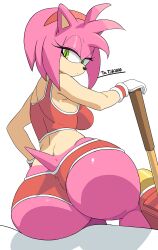 1girls amy_rose anthro ass breasts dat_ass female furry huge_ass naughty_face pink_body pink_hair sega short_hair simple_background slim_waist sonic_(series) sonic_the_hedgehog_(series) thick_thighs yuta_agc