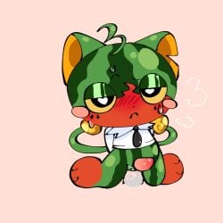 catboy gay melon tagme tagme_(artist) watermelnyan watermelon watermelon_humanoid yo-kai_watch