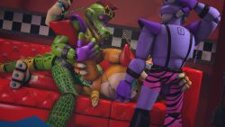 3boys 3d alligator alligator_tail alligatorid alligatorid_humanoid anal anal_sex animatronic anthro artist_request background bear biceps black_nails blowjob blue_nails body_markings bonnfie_(artist) bunny bunny_boy bunny_ears crocodile crocodile_tail crocodilian crocodylid cum cum_in_ass cum_inside dialogue dialogue_bubble english english_dialogue english_text facial_markings five_nights_at_freddy's five_nights_at_freddy's:_security_breach fnaf gay gay_anal gay_blowjob gay_sex glamrock_bonnie_(fnaf) glamrock_freddy_(fnaf) green_body green_penis lagomorph lagomorph_humanoid lighting_bolt lying_on_side machine moaning mohawk mohawk_(hairstyle) montgomery_gator_(fnaf) muscular muscular_anthro muscular_arms muscular_male muscular_thighs non-human non_mammalian_nipples orange_body orange_penis pauldrons pink_glans purple_body purple_penis red_hair reptile reptile_humanoid robot robot_humanoid robot_penis scottgames simple_background spiked_bracelet spitroast spotted_body steel_wool_studios tail tail_markings tattoo threesome two_tone_body two_tone_fur ursid ursid_humanoid ursine