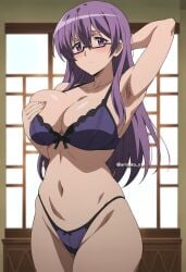 ai_generated akame_ga_kill! arisato_yu big_breasts lingerie sheele_(akame_ga_kill!)