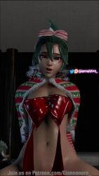 1boy 1boy1girl 1girls 3d 9:16 animated big_breasts big_penis breasts brown_eyes christmas christmas_clothing christmas_headwear christmas_outfit fit_female giannanora_ green_hair kiriko_(overwatch) male_pov moaning on_bed overwatch overwatch_2 pov riding riding_penis shorter_than_30_seconds shorter_than_one_minute sound tagme vaginal_penetration vaginal_sex vertical_video video