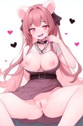 ai_generated bear_ears blush breasts brown_hair dani_(polarcubyt) heart indie_virtual_youtuber knightnyan medium_breasts nipples pink_eyes polarcub pov pussy roblox sharp_teeth sona tagme twitter_user_oc twitter_user_sona virtual_youtuber youtube youtuber youtuber_girl