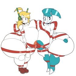 ass_bigger_than_head ass_window breast_to_breast breasts_bigger_than_head casual casual_nudity cave_story christmas curly_brace dumptruck_ass female female_only holding holding_breast holding_own_breast huge_breasts hyper_ass hyper_breasts jenny_wakeman my_life_as_a_teenage_robot nude renniearts00 robot robot_girl shortstack sideass top_heavy