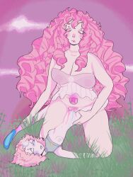 chubby_female colored_cum gem_(species) pearl_(gem) pearl_(steven_universe) rose_quartz_(gem) rose_quartz_(steven_universe) scissoring steven_universe steven_universe_future transparent_clothing yuri