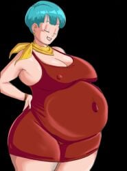 1girls bulma_briefs child_bearing_hips dragon_ball dragon_ball_z female hand_on_back heavily_pregnant huge_ass huge_breasts maternal_look mature_female milf panarandom pregnant red_dress red_lipstick thick_thighs third-party_edit tight_clothing