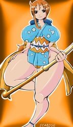 big_breasts female female_only nami narrow_shoulders onami one_piece orange_hair scarose thick_thighs thin_waist wide_hips