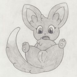 female female_only feral furry infamousrel minccino open_mouth pokémon_(species) pokemon pokemon_(species) pussy spread_legs tagme traditional_media_(artwork)