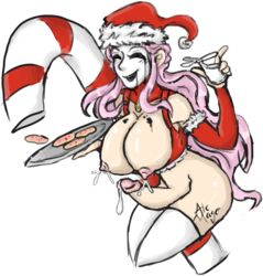 1futa alemage areolae big_breasts big_penis breasts candy_cane christmas cookies cum cumming futa_only futanari happy holidays humanoid_penis lactating lactation leaking_cum leaking_precum light-skinned_futanari light_skin long_hair milk nude pale_skin penis penis_out pink_hair png precum red_sleeves santa_costume santa_hat scp-035 scp_containment_breach scp_foundation solo thighhighs white_legwear white_thighhighs