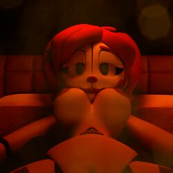 1girls 3d anonymous_artist baby_(fnafsl) circus_baby circus_baby_(fnaf) female female_only five_nights_at_freddy's five_nights_at_freddy's:_sister_location in_bed jailbait_knight looking_at_viewer naked naked_female nude nude_female on_back on_bed solo solo_female