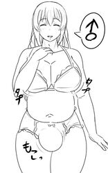 1futa big_bulge bouncing_balls bulge chubby cleavage curvy curvy_body curvy_figure curvy_hips dickgirl futa_focus futa_only futanari happy huge_bulge large_breasts mariana_princilla penis plump pno12_(artist) reco_love smiling solo solo_focus thick thick_thighs