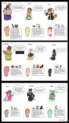 2d 2d_(artwork) 2d_artwork anthro barefoot blarf022 color colored dialogue feet feet_fetish feet_focus female female_focus female_only foot_fetish foot_focus furry musk musk_clouds oc soles stink_fumes stinky stinky_feet text