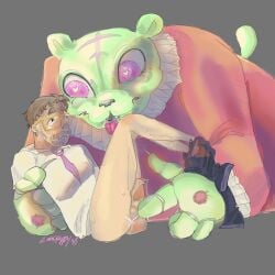 oc original_character fnaf william_afton steve_raglan five_nights_at_freddy's gay animatronic male_only yaoi yumeship requested fnaf_sister_location fnaf_5 five_nights_at_freddy's:_sister_location creator creation robot robot_furry clown claws claw_play sharp_claws fingering implied_penetration pants_down pants_pull nervous blushing consent consenting evil_grin evil_eyes heart-shaped_pupils tiger_ears tiger