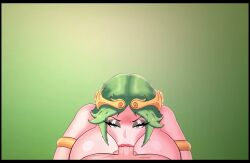 blowjob blowjob_face kiare kid_icarus kid_icarus_uprising nelson_pose nintendo palutena tagme video