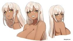 1girls 2d 2d_(artwork) 2d_artwork adult adult_female back bare_chest bare_shoulders bare_skin big_boobs big_breasts breasts brown-skinned_female brown_skin brown_skinned_female busty busty_female busty_girl cleavage collarbone completely_naked completely_naked_female completely_nude completely_nude_female dayyo_(daydarion/day-chan) digital digital_art digital_drawing digital_drawing_(artwork) digital_media digital_media_(artwork) drawing exposed exposed_chest exposed_shoulders exposed_skin female female_focus female_only fully_naked fully_nude grin grinning grinning_at_viewer head_tilt hololive hololive_english huge_boobs huge_breasts large_boobs large_breasts long_hair looking_at_viewer looking_back looking_back_at_viewer looking_sideways looking_to_the_side mature mature_female median_furrow naked naked_female naked_woman nape nude nude_female nudity parted_lips plump_breasts shiny_breasts shiny_hair shiny_shoulders shiny_skin shoulder_blades shoulders sidelocks simple_background smile smiley_face smiling smiling_at_viewer solo tilted_head topless topless_female tsukumo_sana upper_body virtual_youtuber vtuber vtuberfanart white-haired_female white_background white_hair yellow-eyed_female yellow_eyes