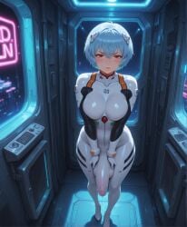 hi_res highres high_resolution high_quality self_upload patreon civitai stable_diffusion ai_generated ai_art upscaled uncensored futanari futa_focus dickgirl penis busty curvy curvy_figure balls ballsack dickgirl_focus huge_penis huge_cock cock yuckle request requested solo solo_focus solo_futa bulge bulge_through_clothing bulge_under_clothes penis_bulge penis_under_clothes rei_ayanami ayanami_rei blue_hair short_hair red_eyes annoyed annoyed_expression heavy_blush heavy_breathing plump_lips neon_genesis_evangelion standing nervous nervous_face looking_at_viewer standing_position above_view bodysuit pilot_suit tight_clothing bodysuit_bulge holding_penis full_body fully_clothed