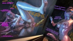 rumi_(kpop_demon_hunters) mira_(kpop_demon_hunters) kpop_demon_hunters futanari futa_only futa_on_futa futa_sans_pussy newhalf fully_nude full-package_futa leg_up against_glass scat shitting farting onomatopoeia gassy gas puffy_anus mound_of_venus hyper_penis hyper_balls puffy_nipples half-erect sweaty_body shower showering hairy hairy_pussy pubes excessive_pubic_hair hairy_armpits dialogue fart steamy steaming_body wet wet_body wet_skin 3d 3d_(artwork) 3d_model 3d_render source_filmmaker sfm filthysg
