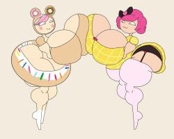 2girls absurd_res ass big_ass big_breasts black_eyes blouse blush blush_stickers bow breast-to-breast breast_press breasts bubble_ass bubble_butt cleavage cleavage_overflow closed_mouth clothed clothed_female clothing crumbs_sugar_cookie curly_hair curvaceous curvy curvy_figure digital_media_(artwork) doll doll_girl donut donutella_(tokidoki) dress duo eyelashes featureless_feet feet feet_up female female_focus female_only food garter_belt garter_straps gigantic_breasts hair hair_bow hair_bun hair_ornament hairbow headband huge_ass huge_breasts human humanoid lalaloopsy large_breasts legwear light-skinned_female light_skin living_doll looking_at_another mga_entertainment mob_face multicolored_hair multiple_females multiple_girls pink_hair pink_legwear pink_thighhighs plaid_dress ragdoll ribbon seductive seductive_smile short_hair smile solo solo_female solo_focus symmetrical_docking thatdawgmurray thick_thighs thighhighs thighs thunder_thighs tokidoki twintails underwear voluptuous wide_hips yellow_dress