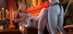 1boy 3d animated areolae ass baldur's_gate baldur's_gate_3 blowjob breasts dark-skinned_female dark_skin doggy_style dragonborn_(dnd) dungeons_and_dragons elf elf_ears elf_female elf_girl interracial interspecies kaminakirei lizard lizard_humanoid lizardman minthara monster nipples oral orin_the_red penetration penis ponytail scalie source_filmmaker spanked_butt spanking standing standing_sex strap-on sucking sucking_penis tagme the_dark_urge_(baldur's_gate) threesome video