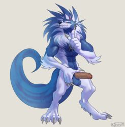 1boy anthro balls blue_body blue_fur canid canine capcom claws darkstalkers foreskin fur gallon genitals hi_res humanoid_genitalia humanoid_penis jon_talbain korichi male male_only mammal multicolored_body multicolored_fur nude penis solo toe_claws two_tone_body two_tone_fur uncut vampire_savior video_games were werecanid werecanine werewolf white_body white_fur