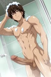 1boy 1male abs ai_generated attractive balls bara beautiful beautiful_male big_penis bimpi brown_eyes brown_hair civitai cute cute_male cutie daisuke_ichijou detailed_background erection gorgeous handsome handsome_man hot hot_as_fuck ichijou_daisuke indoors looking_at_viewer male male_focus male_only muscle muscles muscular muscular_arms muscular_male nipples nude nude_male pecs penis perfect_body resort_boin sexy sexy_body sexy_boy sexy_male short_hair slim slim_body slim_male smile smiling solo testicles veins veiny_penis shower showering shampoo standing water wet