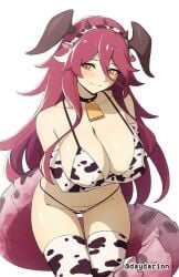 1girls 2d 2d_(artwork) 2d_artwork adult adult_female arm_under_breast arm_under_breasts arms_under_breasts belly belly_button big_boobs big_breasts bikini bikini_bottom bikini_top breasts brown_horn brown_horns busty busty_female busty_girl cleavage closed_mouth_smile collarbone cow_print cow_print_armwear cow_print_bikini cow_print_legwear cow_print_stockings cow_print_swimsuit cow_print_thigh_highs cow_print_thighhighs cowprint cowprint_armwear cowprint_bikini cowprint_legwear cowprint_swimsuit cowprint_thighhighs curvaceous curvaceous_body curvaceous_female curvaceous_figure curvaceous_hips curvy curvy_body curvy_female curvy_figure curvy_hips dayyo_(daydarion/day-chan) digital digital_art digital_drawing digital_drawing_(artwork) digital_media digital_media_(artwork) dragalia_lost drawing elbow_gloves elbows exposed female female_focus female_only fingers gloves groin hair_between_eyes hairband half_naked half_nude halterneck head_tilt horn horns hourglass_figure huge_boobs huge_breasts inguinal_crease inguinal_ligament large_boobs large_breasts lean_figure leaning leaning_forward legwear long_gloves long_hair looking_at_viewer mature mature_female midriff mym_(dragalia_lost) naked naked_female naked_woman narrow_waist navel nipple_bulge nude nude_female nudity orange-eyed_female orange_eyes partially_undressed plump_breasts red-haired_female red_hair semi_nude shoulders simple_background skindentation slender_body slender_waist slim_female slim_waist smile smiley_face smiling smiling_at_viewer solo standing stockings string_bikini swimsuit swimwear tail thick_thighs thigh_gap thigh_highs thighhighs thighs thong_bikini tilted_head upper_body very_long_hair very_long_hair_female voluptuous voluptuous_body voluptuous_female voluptuous_figure voluptuous_woman white_background white_bikini white_bikini_bottom white_bikini_top white_elbow_gloves white_gloves white_hairband white_legwear white_long_gloves white_stockings white_swimsuit white_swimwear white_thigh_highs white_thighhighs wide_hips