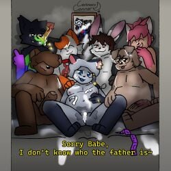 1:1 absurd_res anthro aquatic barley_(connorsconnor) bear big_penis bodily_fluids canid canine casey_(clementyne) cheating_wife condom conley connorsconnor cuckold_pov cum cum_in_vagina cum_inside domestic_cat felid feline felis female filled_condom fish genital_fluids genitals group halo_(bucket_of_wet_goop) hi_res huge_penis hybrid infidelity insult insulting_viewer lagomorph leporid maddie_(biggayrabbit) male male/female male/male mammal married_woman penis picture_frame pregnant rabbit ring_(jewelry) sexual_barrier_device shiori_(kurus) smile smiling_at_viewer smirk smirking_at_viewer subtitled talking_to_viewer text