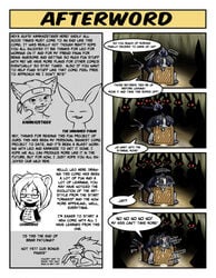 4koma accessory after_sex afterword anthro anus armor ass balls bodily_fluids bondage bondage bound canid canine canis clothing comic cum cum_drip cum_in_ass cum_inside dripping evil_hare_(monster_rancher) eyewear feral forced genital_fluids genitals glasses group hare hare_(monster_rancher) headband headgear helmet hi_res hot_dogging lagomorph leonirikuz leporid male male/male mammal monster_farm penis shirt spread_butt spreading tiger_(monster_rancher) topwear voyeur wolf