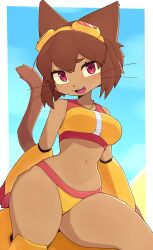 1girls anthro ass big_breasts bikini breasts dev_voxy devil-vox devvoxy female female_focus female_only gameoverse glitch_productions huge_ass huge_breasts kit_(gameoverse) large_ass large_breasts simple_background solo swimsuit thick_thighs thighs wide_hips