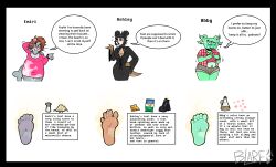 2d 2d_(artwork) 2d_artwork anthro barefoot blarf022 color colored dialogue feet feet_fetish feet_focus female female_focus female_only foot_fetish foot_focus furry musk musk_clouds oc soles stink_fumes stinky stinky_feet text
