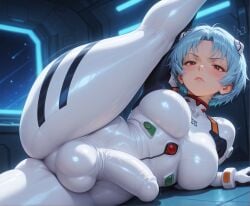 hi_res highres high_resolution high_quality self_upload patreon civitai stable_diffusion ai_generated ai_art upscaled uncensored futanari futa_focus dickgirl penis busty curvy curvy_figure balls ballsack dickgirl_focus huge_penis huge_cock cock yuckle request requested solo solo_focus solo_futa bulge bulge_through_clothing bulge_under_clothes penis_bulge penis_under_clothes rei_ayanami ayanami_rei blue_hair short_hair red_eyes annoyed annoyed_expression heavy_blush heavy_breathing disgusted disgusted_look disgusted_expression plump_lips neon_genesis_evangelion splits split laying_down laying_on_side stretching stretching_legs legs_up leg_up leg_grab below_view viewed_from_below looking_at_viewer