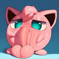 ai_generated autofellatio balls big_balls blush bodily_fluids erection feral generation_1_pokemon genitals hellsonger humanoid_genitalia humanoid_penis jigglypuff male masturbation nintendo oral oral_masturbation oral_penetration penetration penile penile_masturbation penile_penetration penis penis_in_mouth pink_balls pink_body pink_genitals pink_penis pokemon pokemon_(species) simple_background small_but_hung solo sweat waddling_head