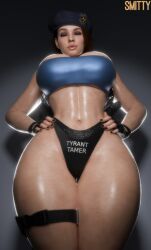 1girls 3d big_ass big_breasts blender brown_hair brunette capcom clothed clothed_female female female_only fully_clothed fully_clothed_female hands_on_hips hat human human_only jill_valentine jill_valentine_(sasha_zotova) large_ass large_breasts light-skinned_female light_skin looking_at_viewer mature mature_female milf police police_uniform policewoman resident_evil resident_evil_3 resident_evil_3_remake smitty34 thick_thighs wide_hips