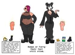 2d 2d_(artwork) 2d_artwork barefoot blarf022 color colored feet feet_fetish feet_focus female female_focus female_only foot_fetish foot_focus musk musk_clouds oc soles stink_fumes stinky stinky_feet text human