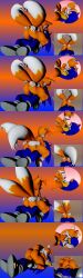 3d_(artwork) 5_panel absurd_res anal anal_penetration anthro big_penis blue_body bodily_fluids canid canine cowgirl_position cum cum_inside digital_media_(artwork) duo eulipotyphlan fox from_front_position fur genital_fluids genitals hedgehog hi_res kiss_on_lips kissing male male/male mammal miles_prower mmdinngdonng nude on_bottom on_top orange_body orange_fur penetration penis sega sex sonic_the_hedgehog sonic_the_hedgehog_(series) tail