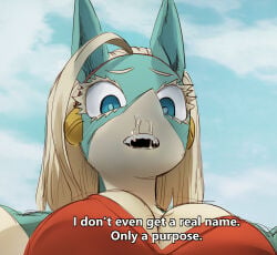 1girls amano44 animal_ears anthro beach bikini blonde_hair blue_eyes blue_fur bra breasts cleavage door doorway female giantess glowing_eyes headwear invincible invincible_(tv_series) ippan_josei large_breasts large_female long_hair looking_at_viewer mini_giantess my_hero_academia ominous panties quirk_(mha) scary snapchat snout solo_focus tall_female text text_bubble two-tone_body underwear underwear_only white_fur