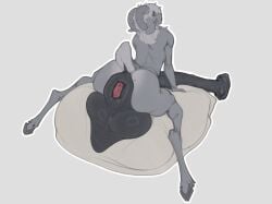 absurd_res anal_prolapse animal_genitalia animal_penis anthro anus arched_back balls bean_bag big_anus big_balls big_penis blue_eyes bovid bovid_horn caprine caprine_horn cloven_hooves curved_horn darkened_genitalia dock_(anatomy) equine_anus equine_genitalia equine_penis femboy flared_penis floppy_ears fluffy fluffy_hair fluffy_tail fur gaping gaping_anus genitals grey_body grey_fur hair hi_res hooves horn huge_anus huge_balls huge_penis hyper hyper_anus hyper_balls hyper_genitalia hyper_penis leaning leaning_forward long_legs long_penis looking_at_viewer looking_back male mammal markings mole_(marking) mole_on_butt multicolored_body neck_tuft nubbed_penis penis poskapaints prolapse raised_tail scrotum_flap sheep short_hair simple_background sitting solo spread_legs spreading sven_(lap_lamb) tail tuft two_tone_body vein veiny_penis wrinkles