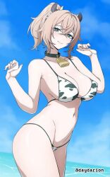 1girls 2d 2d_(artwork) 2d_artwork adult adult_female arm_up arms_up bare_armpits bare_arms bare_belly bare_chest bare_hands bare_hips bare_legs bare_midriff bare_navel bare_shoulders bare_skin bare_thighs belly belly_button big_boobs big_breasts bikini bikini_bottom bikini_only bikini_top black_bikini black_bikini_bottom black_bikini_top black_choker black_collar black_horn black_horns black_swimsuit black_swimwear blue-eyed_female blue_eyes blue_sky breasts brown-haired_female brown_hair busty busty_female busty_girl choker closed_mouth_smile clouds collar collarbone cow_print cow_print_bikini cow_print_swimsuit cowprint cowprint_bikini cowprint_swimsuit curvaceous curvaceous_body curvaceous_female curvaceous_figure curvaceous_hips curvy curvy_body curvy_female curvy_figure curvy_hips day daylight daytime dayyo_(daydarion/day-chan) digital digital_art digital_drawing digital_drawing_(artwork) digital_media digital_media_(artwork) drawing elbows exposed_armpits exposed_arms exposed_belly exposed_chest exposed_hips exposed_legs exposed_midriff exposed_navel exposed_shoulders exposed_skin exposed_thighs eyebrows_visible_through_hair female female_focus female_only fingernails fingers groin hair_between_eyes halterneck hand_up hands_up head_tilt horizon horn horns hourglass_figure independent_vtuber indie_virtual_youtuber indie_vtuber inframammary_fold inguinal_crease inguinal_ligament large_boobs large_breasts lean_figure looking_at_viewer mature mature_female midriff nail_polish nails narrow_waist navel nimi_nightmare nipple_bulge ocean outdoor outdoor_nudity outdoors outside pink_fingernails pink_nail_polish pink_nails posing posing_for_the_viewer posing_naked posing_nude sea seaside shoulders sideboob sidelocks sky slender_body slender_waist slim_female slim_waist smile smiley_face smiling smiling_at_viewer solo standing string_bikini swimsuit swimwear thick_thighs thighs tilted_head upper_body virtual_youtuber vtuber vtuberfanart water white_bikini white_bikini_bottom white_bikini_top white_swimsuit white_swimwear wide_hips youtuber youtuber_girl