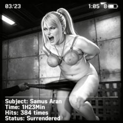 ai ai_art ai_generated angry angry_expression angry_face angry_female attitude_adjustment bdsm bdsm_gear bdsm_room big_breasts big_pussy bit_tits black_and_white blonde_female blonde_hair bondage breasts brutal cameltoe captured cctv cleavage clitoris_bondage clitoris_torture clitoris_whipped damsel_in_distress dark-skinned_male dazed defeat defeated defeated_heroine distress dungeon enjoying_punishment enjoyment extreme_pleasure female female_focus flogger flogging gameover gaping_mouth helpless helpless_female high_heels impact impact_effect interrogation interrogation_pov legs_apart locked_arms locked_up masochism masochist metroid motion_blur nipples orgasm orgasm_face orgasm_from_pain overstimulation pain perfect_body pov_whipping puffy_pussy punished punishment pussy_whipping recorded recording_video restrained restrained_female restrained_wrists restraints samus_aran shaking shaking_orgasm shaved_pussy slave stiff_nipples surprised_expression tied_up torture tortured trembling_for_pleasure whip whipped whipped_clit whipped_clitoris whipping whipping_pov wide_hips wide_legs wide_thighs zero_suit_samus