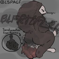 absurd_res ambiguous_gender animal_humanoid anthro black_body brown_hair butt butt_grab canid canid_humanoid canine canine_humanoid canis changed_(video_game) colin_(changed) duo facesitting fart fart_cloud fart_fetish farting_in_mouth farting_on_another farting_on_face full_stomach hair hand_on_butt happy hi_res human humanoid latex lin_(changed) lspagf lying mammal mammal_humanoid mask pawpads paws puro puro_(changed) sitting sitting_on_another tail transformation white_body wolf wolf_humanoid x-ray_view