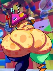 zooble_(the_amazing_digital_circus) the_amazing_digital_circus glitch_productions female 1girls solo ass ass_focus big_ass huge_ass bubble_ass butt butt_focus big_butt huge_butt bubble_butt dots dotted abstract_character triangle_head tagme artist_request unknown_artist tagme_(artist)
