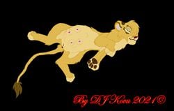 2021 breasts dj_kovu felid female feral genitals lion mammal nipples pantherine pregnant pussy resting small_breasts solo unborn_kicking whitewolfwing zuri