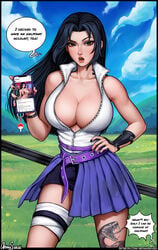 aroma_sensei big_breasts black_eyes black_hair black_nails breasts busty cellphone clothing female female_only female_pov gender_transformation genderswap genderswap_(mtf) holding_object instagram leg_tattoo miniskirt nail_polish naruko naruto naruto_(series) naruto_shippuden neck_tattoo no_underwear phone pov revealing_clothes rule_63 sasuke_uchiha sasuko sexy_no_jutsu shounen_jump skimpy skirt sleeveless sleeveless_shirt speech_bubble story talking tattoo text unzipped uzumaki_naruto