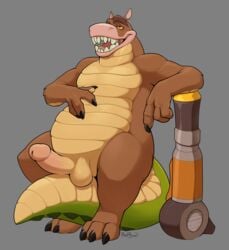 1boy absurd_res activision anthro badroy big_tail crash_(series) dingodile erection hi_res invalid_tag male male_only nude solo video_games