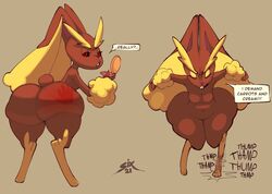 angry anthro ass handprint lopunny pokémon_(species) pokemon pokemon_(species) sixsidesofmyhead spank_marks