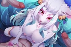 ahri animated big_breasts big_penis fur furry league_of_legends sollyz spirit_blossom_ahri spirit_blossom_series tagme video