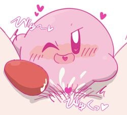 <3_tongue between_legs blush bodily_fluids censored cum cum_inside cum_on_crotch cum_on_feet duo ejaculation female female_penetrated genital_fluids heart hi_res human japanese_text kirby kirby_(series) larger_male male male/female male_penetrating male_penetrating_female mammal nintendo one_eye_closed penetration penile penile_penetration penis_in_pussy pink_body poi_(artist) rule_63 sex size_difference smaller_female smaller_penetrated text vaginal_penetration vaginal_penetration video_games waddling_head